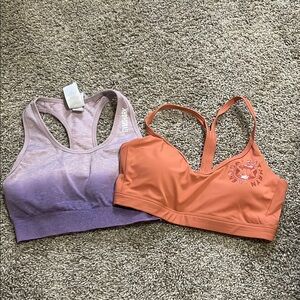 Gymshark Purple and Kendra Orange Sports Bras